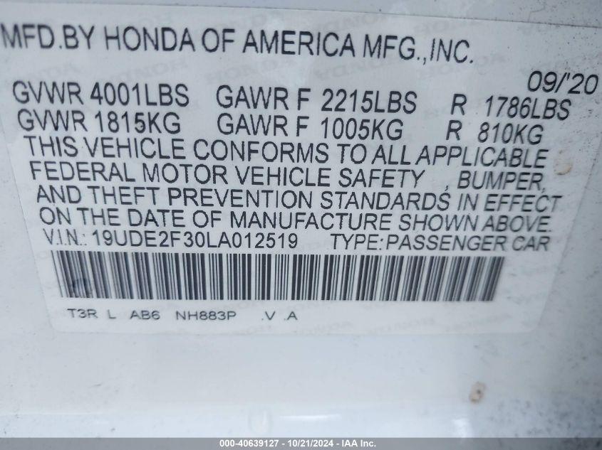 ACURA ILX STANDARD 2020