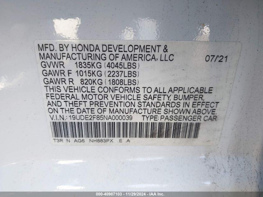 ACURA ILX PREMIUM   A-SPEC PACKAGES/TECHNOLOGY   A-SPEC PACKAGES 2022