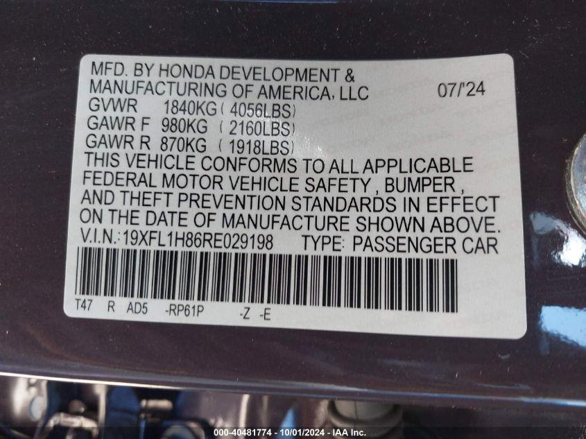 HONDA CIVIC SPORT TOURING 2024