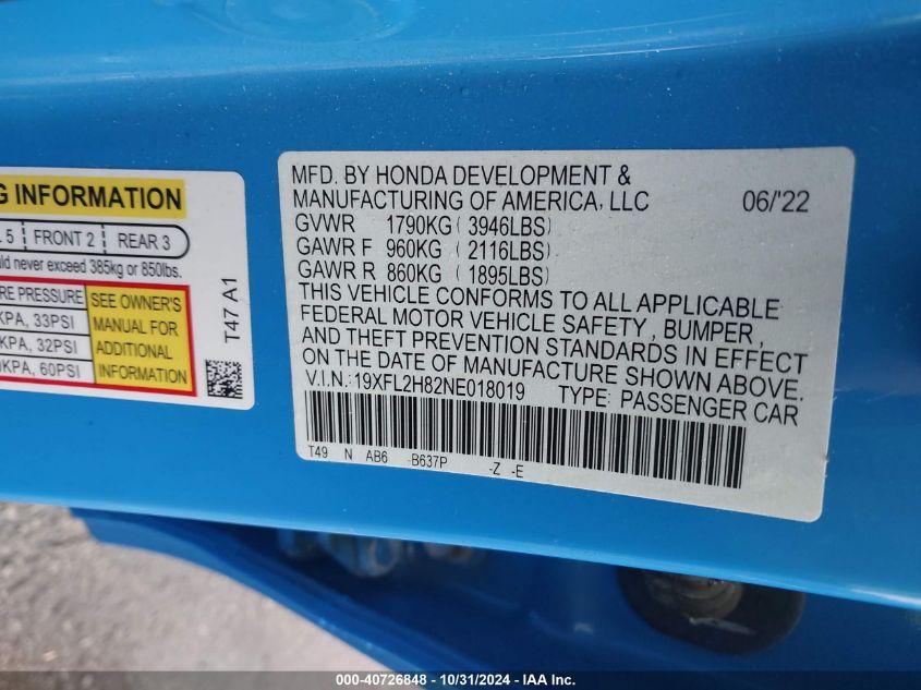 HONDA CIVIC SPORT 2022