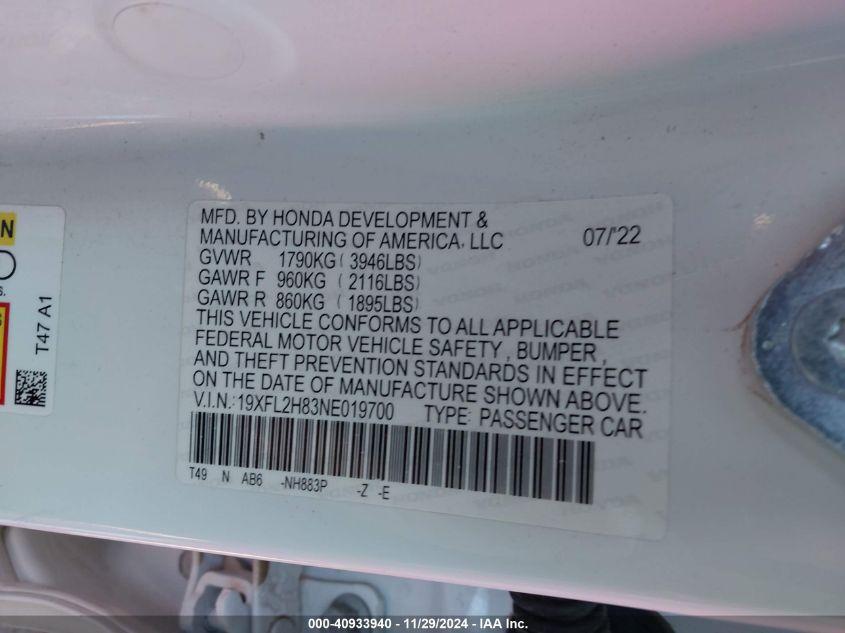 HONDA CIVIC SPORT 2022