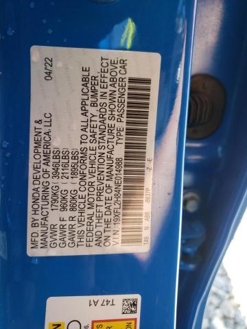 HONDA CIVIC SPOR 2022