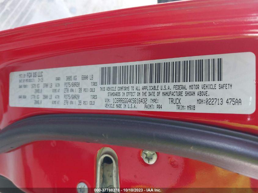 RAM 1500 CLASSIC SLT 2019