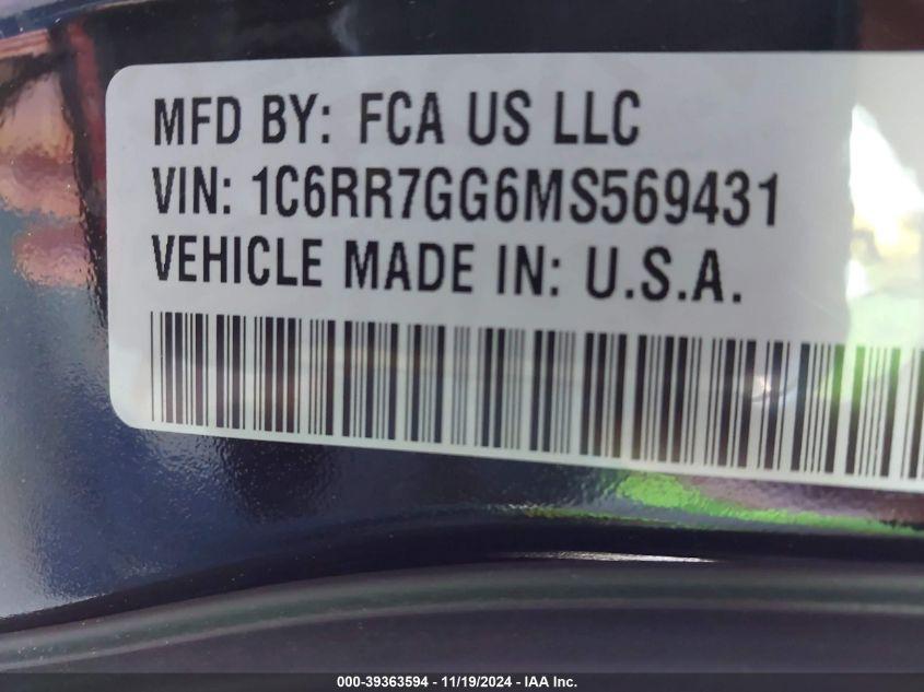 RAM 1500 CLASSIC WARLOCK QUAD CAB 4X4 6'4 BOX 2021