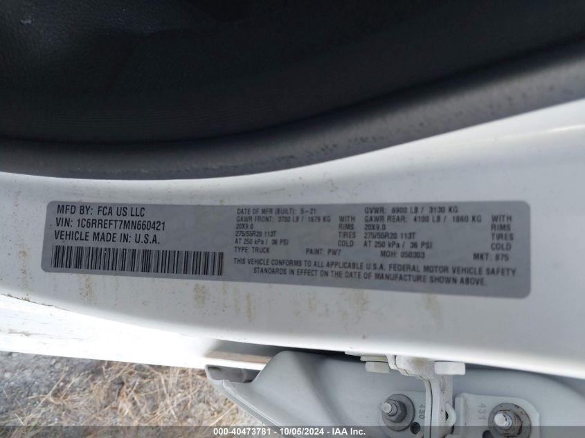 RAM 1500 BIG HORN/LONE STAR 2021