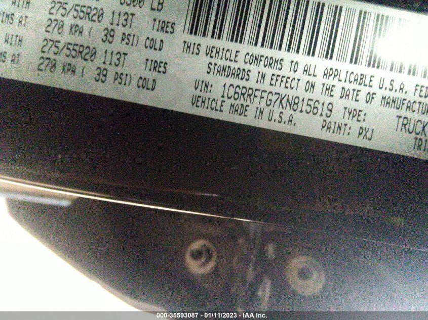 RAM 1500 BIG HORN/LONE STAR 2019