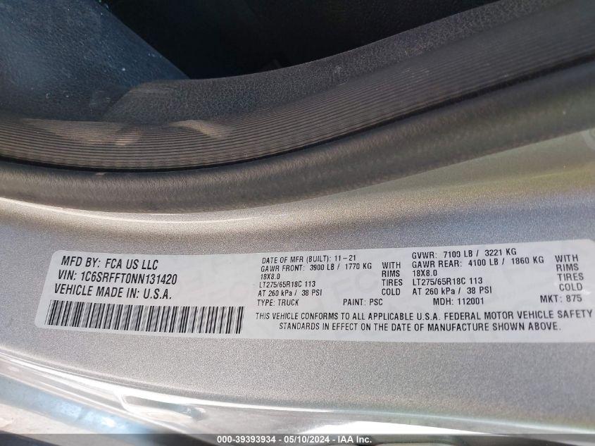 RAM 1500 BIG HORN  4X4 5'7 BOX 2022