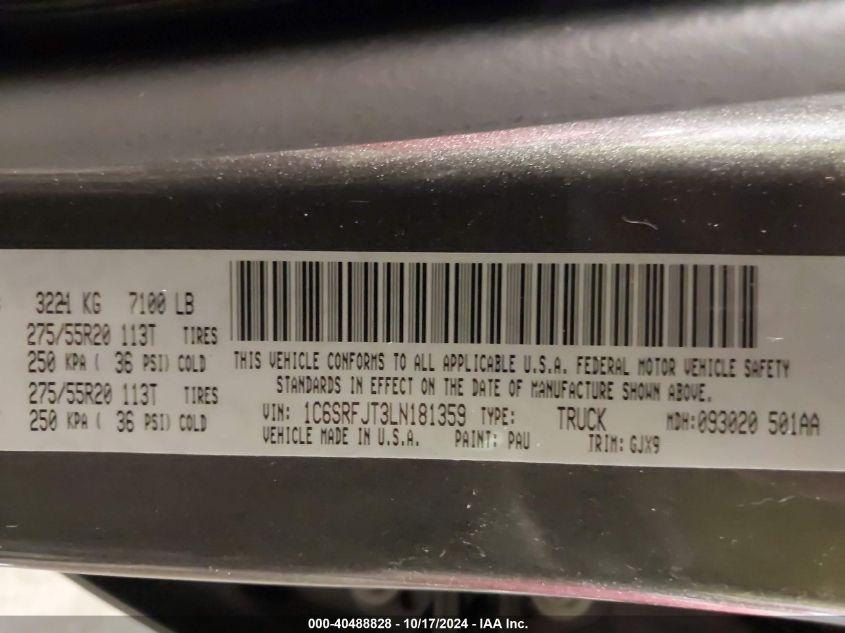 RAM 1500 LARAMIE  4X4 5'7 BOX 2020