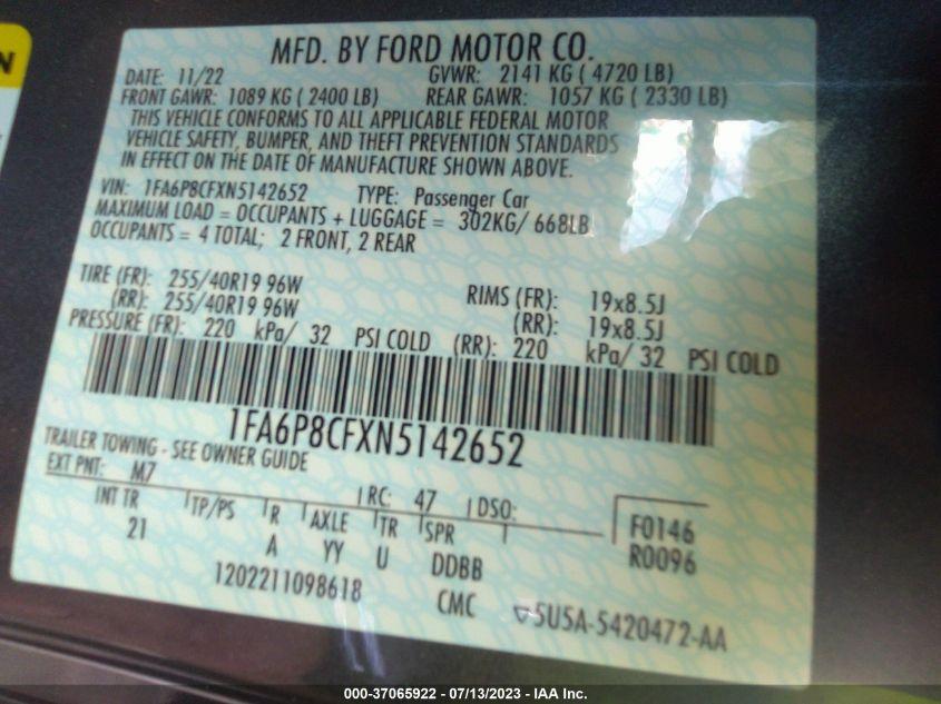 FORD MUSTANG GT 2022