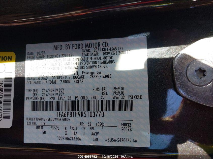 FORD MUSTANG ECOBOOST PREMIUM FASTBACK 2024