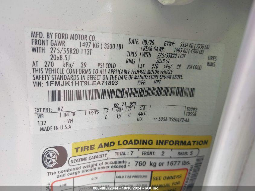 FORD EXPEDITION MAX XLT 2020