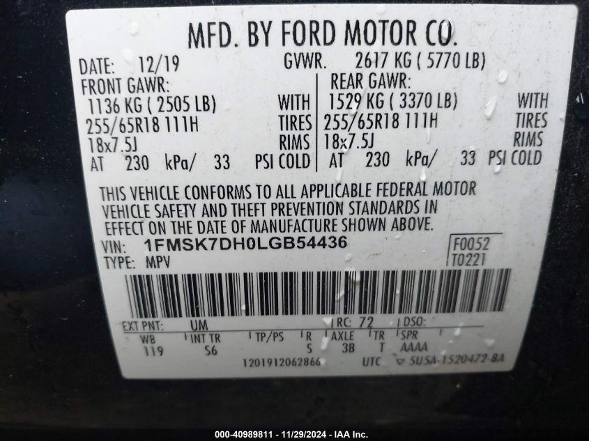 FORD EXPLORER XLT 2020