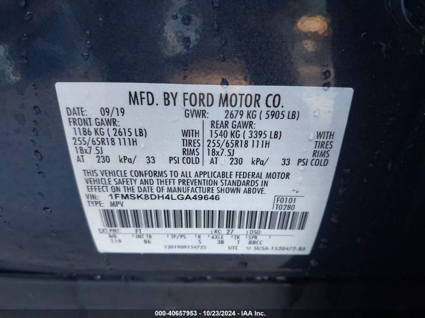 FORD EXPLORER XLT 2020