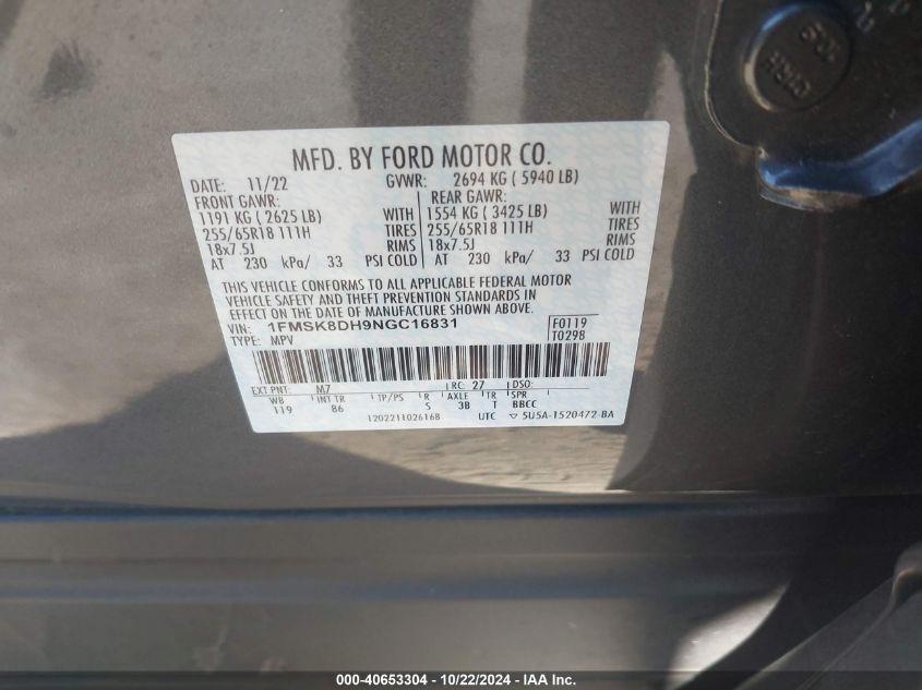 FORD EXPLORER XLT 2022