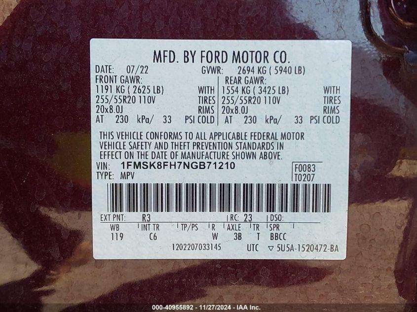 FORD EXPLORER LIMITED 2022