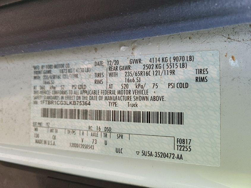 FORD TRANSIT-250 CARGO VAN  2020