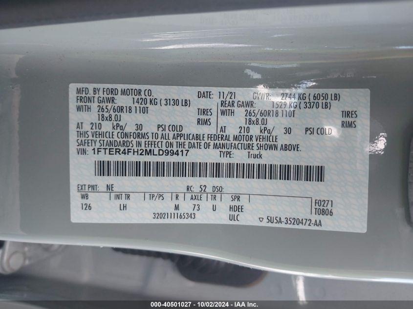 FORD RANGER XL/XLT/LARIAT 2021