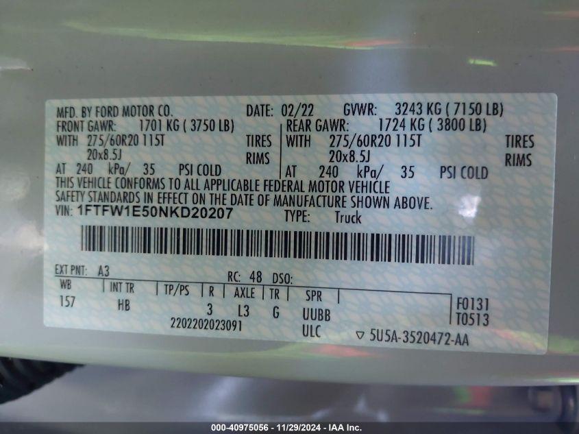 FORD F-150 LARIAT 2022