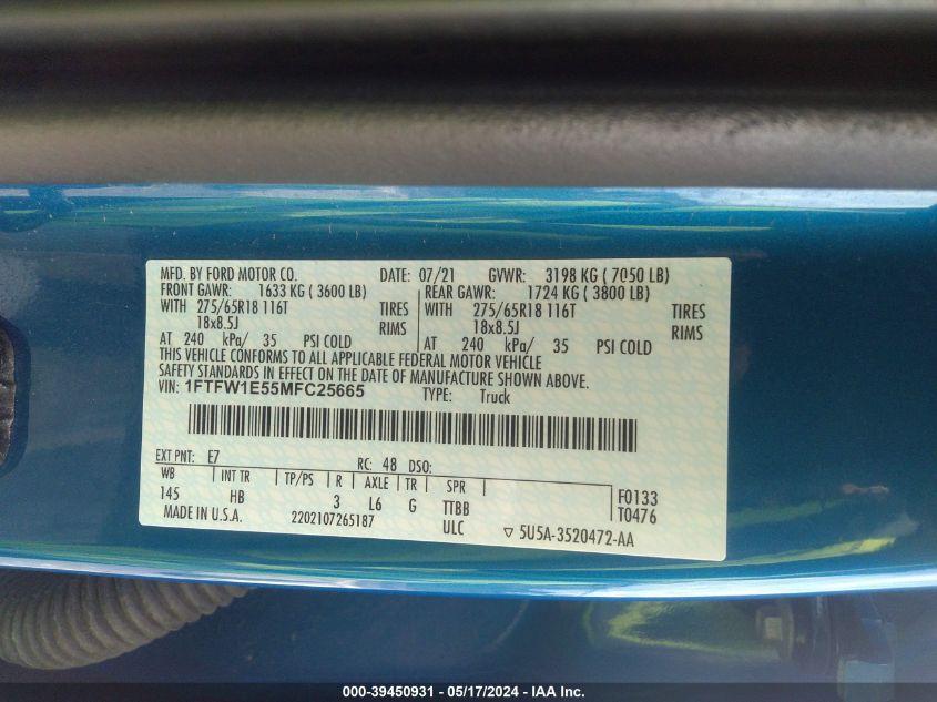 FORD F-150 LARIAT 2021