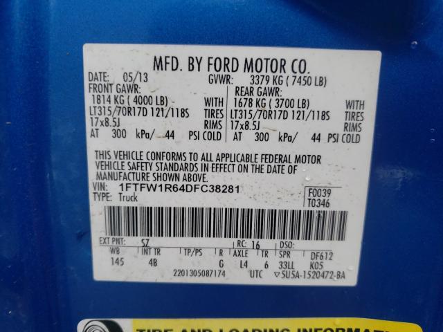 FORD F150 SVT R 2013