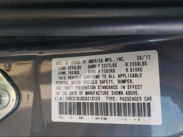 HONDA ACCORD LX 2012