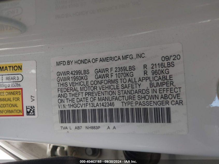 HONDA ACCORD LX 2020