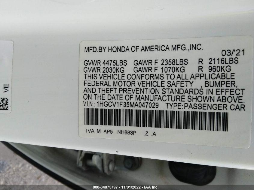 HONDA ACCORD SEDAN SPORT 2021