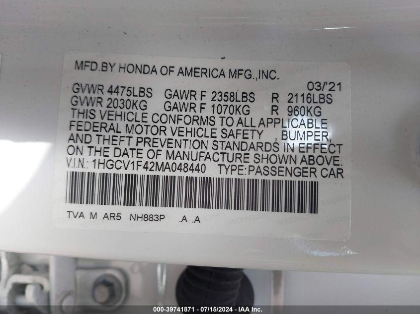 HONDA ACCORD SPORT SPECIAL EDITION 2021