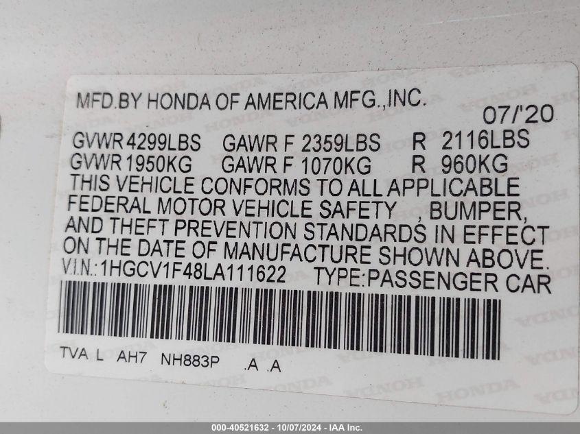 HONDA ACCORD EX 2020