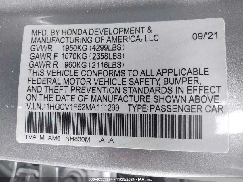 HONDA ACCORD EX-L 2021