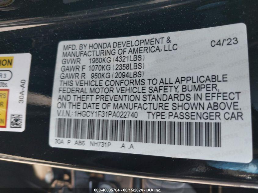 HONDA ACCORD EX 2023