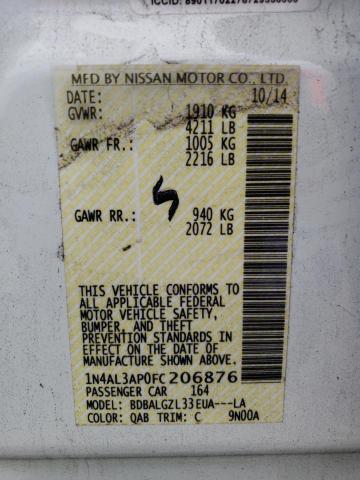 NISSAN ALTIMA 2.5 2015