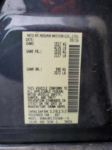 NISSAN ALTIMA 2.5 2017