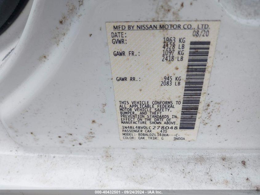 NISSAN ALTIMA S FWD 2020