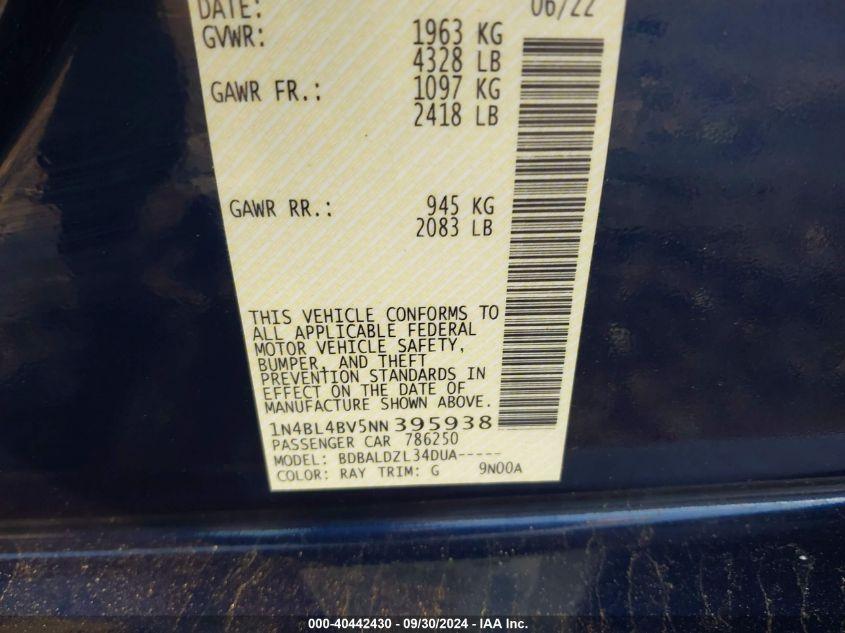 NISSAN ALTIMA S FWD 2022