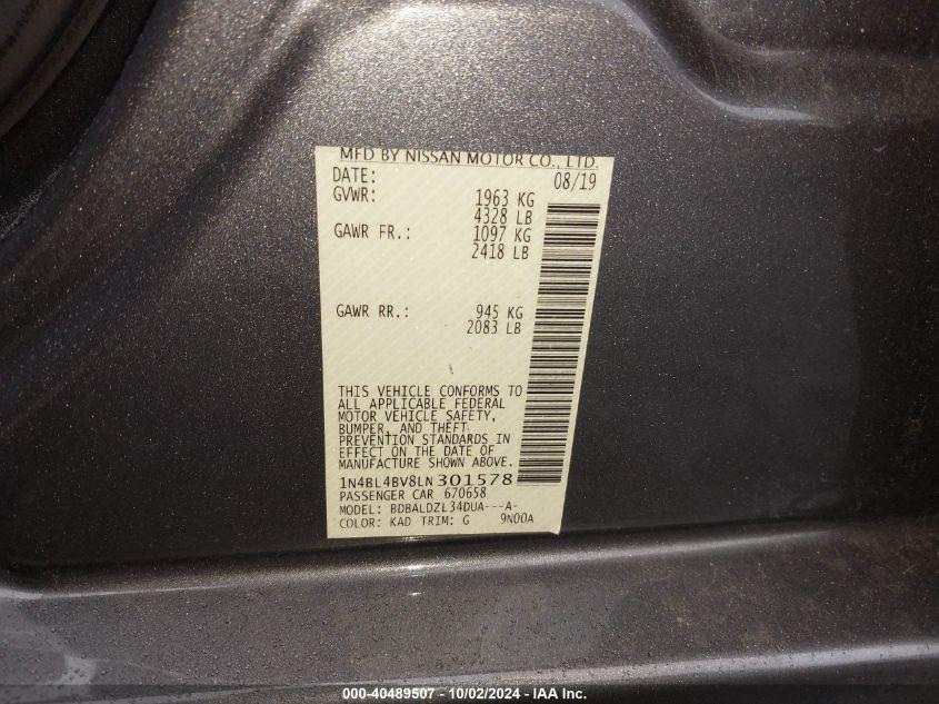 NISSAN ALTIMA S FWD 2020