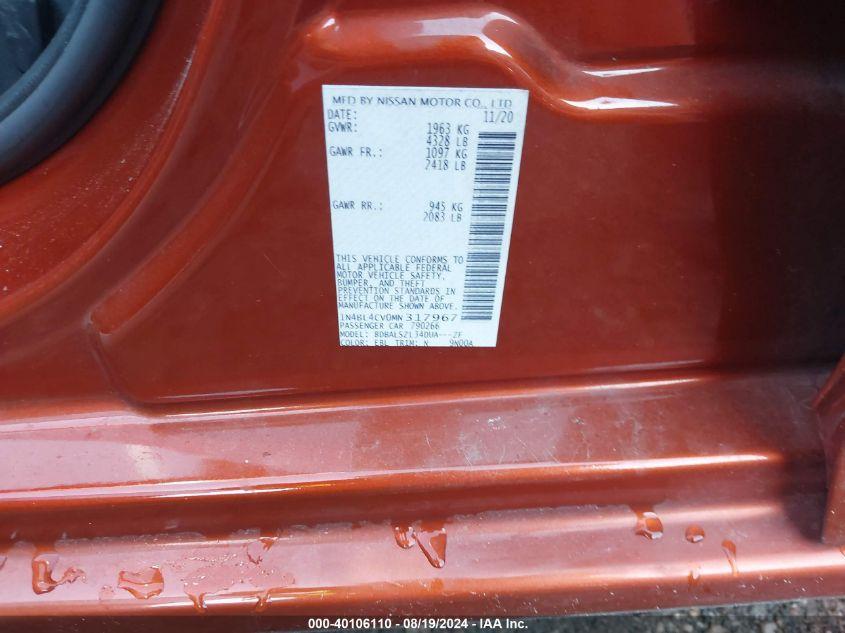 NISSAN ALTIMA SR FWD 2021