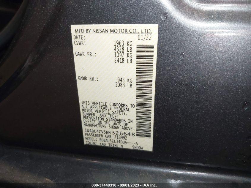 NISSAN ALTIMA 2.5 SR 2022