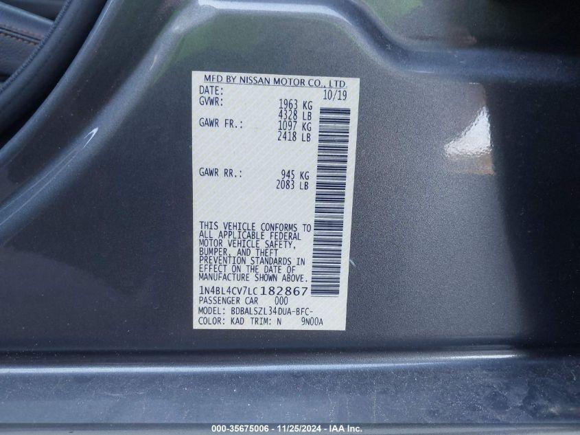 NISSAN ALTIMA SR FWD 2020