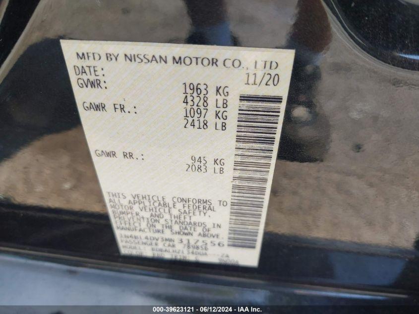 NISSAN ALTIMA SV FWD 2021