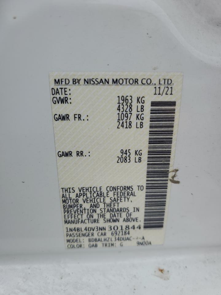 NISSAN ALTIMA SV SV 2022