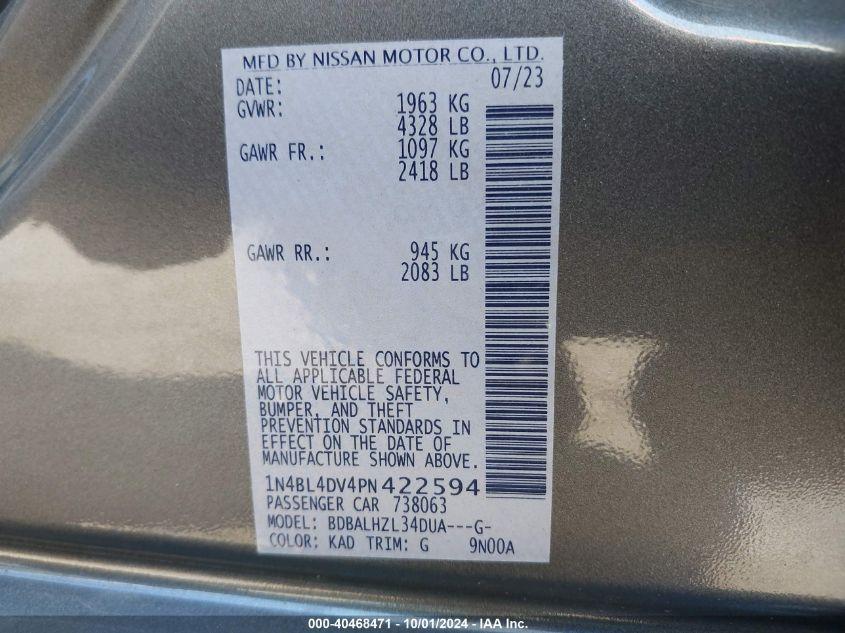 NISSAN ALTIMA SV FWD 2023