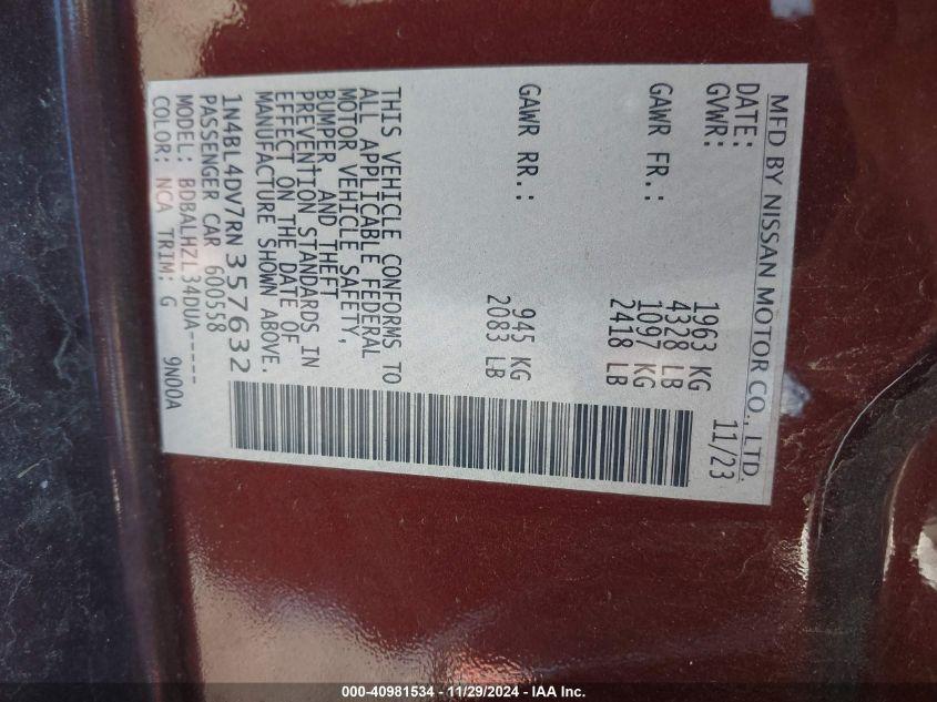 NISSAN ALTIMA SV FWD 2024