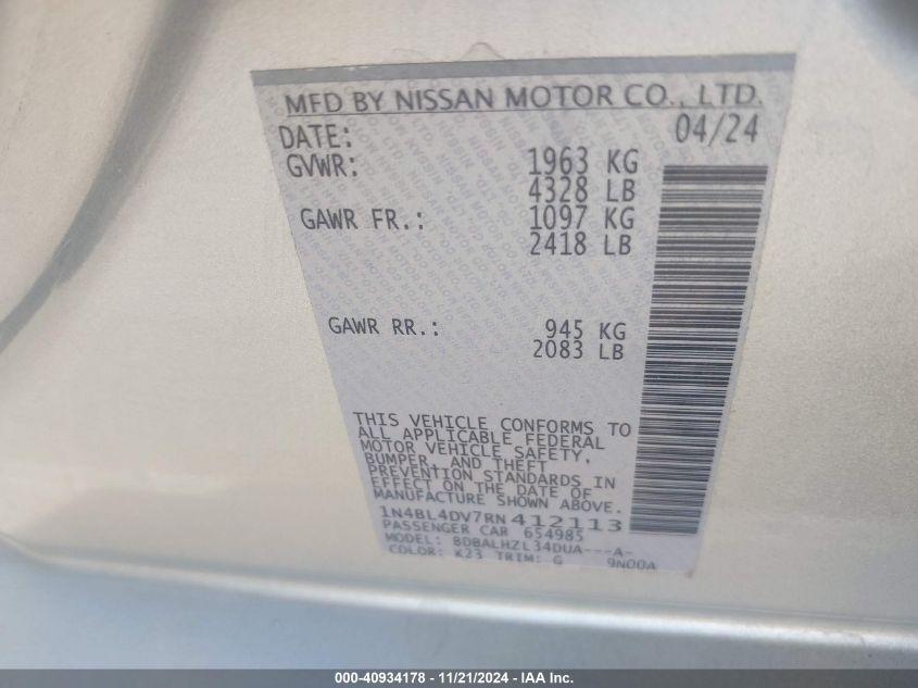 NISSAN ALTIMA SV FWD 2024