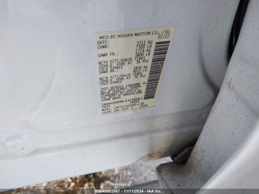 NISSAN TITAN PLATINUM RESERVE 4X4 2022