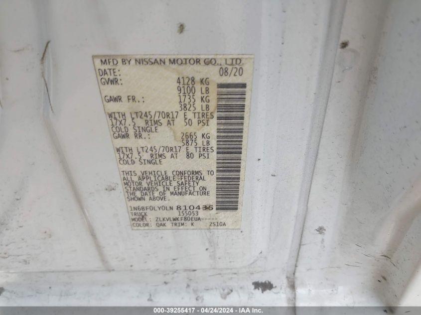 NISSAN NV CARGO NV2500 HD S HIGH ROOF V6 2020