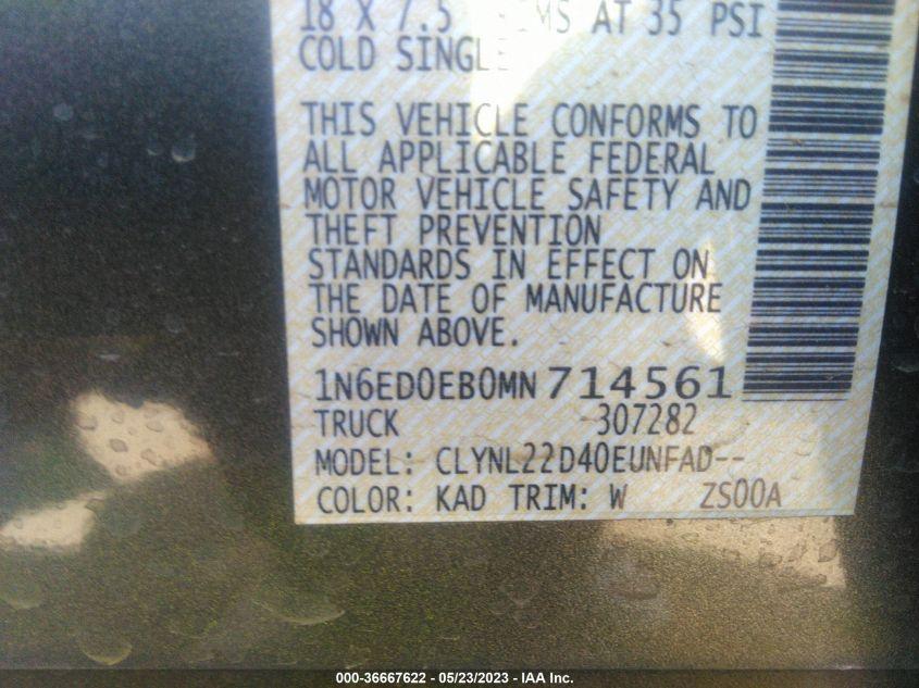 NISSAN FRONTIER S/SV/PRO-4X 2021