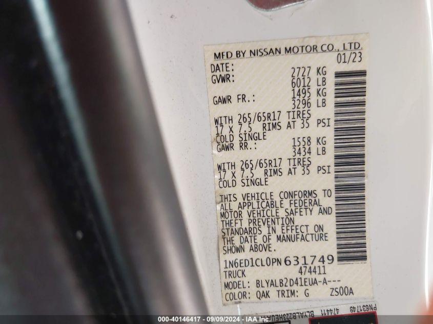 NISSAN FRONTIER KING CAB SV 4X2 2023