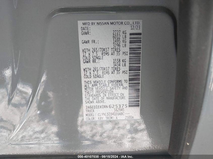 NISSAN FRONTIER PRO-4X 4X4 2024