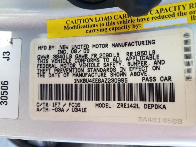 TOYOTA COROLLA BA 2010